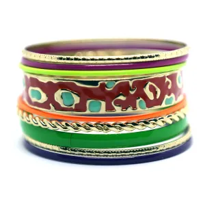 Iris: Assorted Multicolor Bangle Bracelet