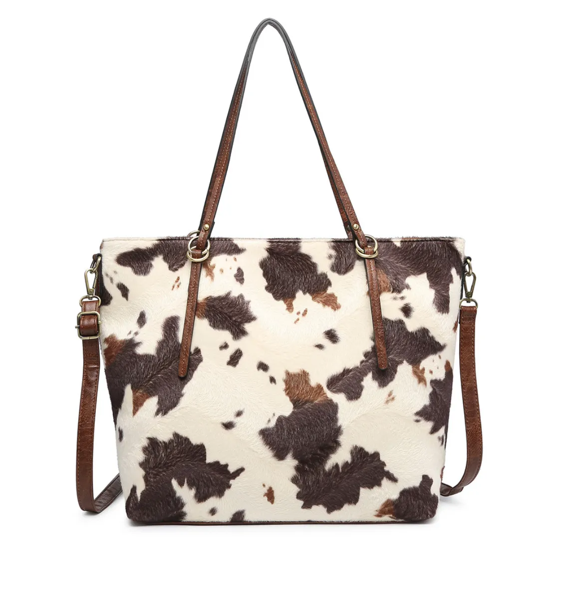 Isabelle Tote - Tweed Crossbody Tote Bag - 9 Colors - Plaid Cow Print Cheetah