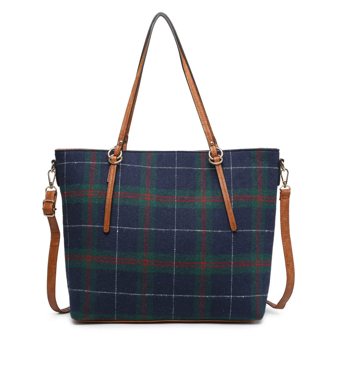 Isabelle Tote - Tweed Crossbody Tote Bag - 9 Colors - Plaid Cow Print Cheetah