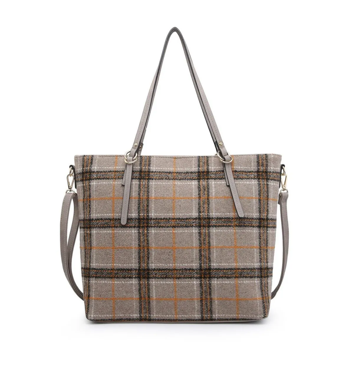 Isabelle Tote - Tweed Crossbody Tote Bag - 9 Colors - Plaid Cow Print Cheetah