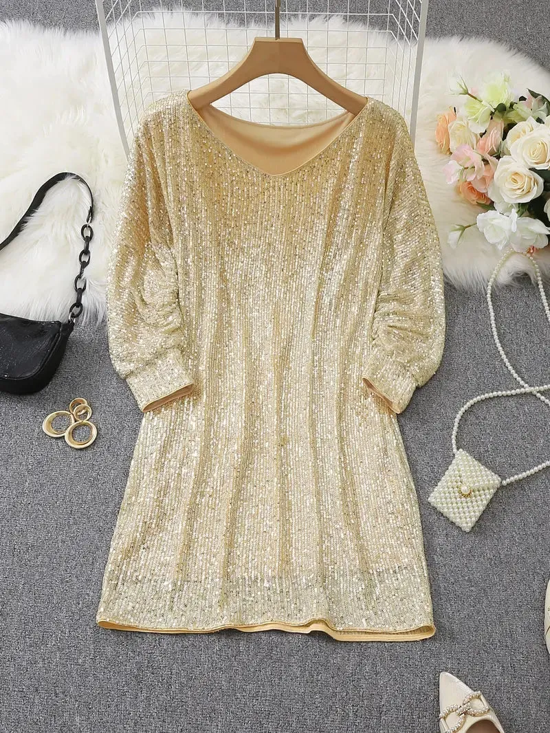 Isla | Stylish Glitter Dress