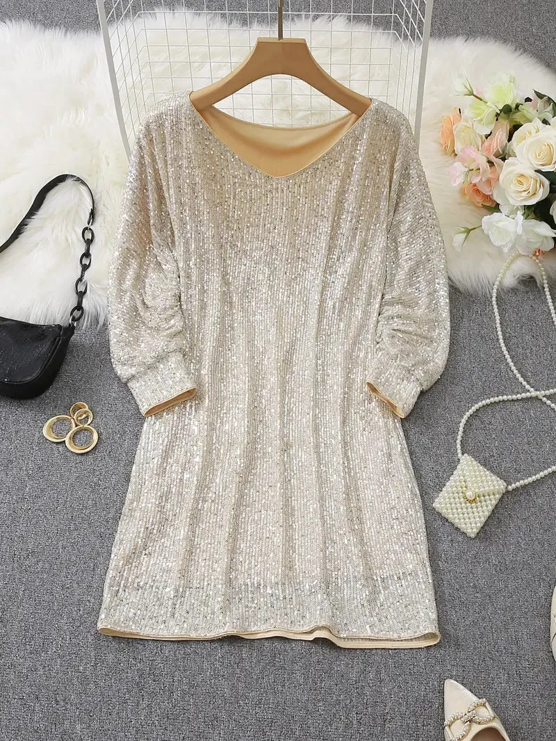 Isla | Stylish Glitter Dress