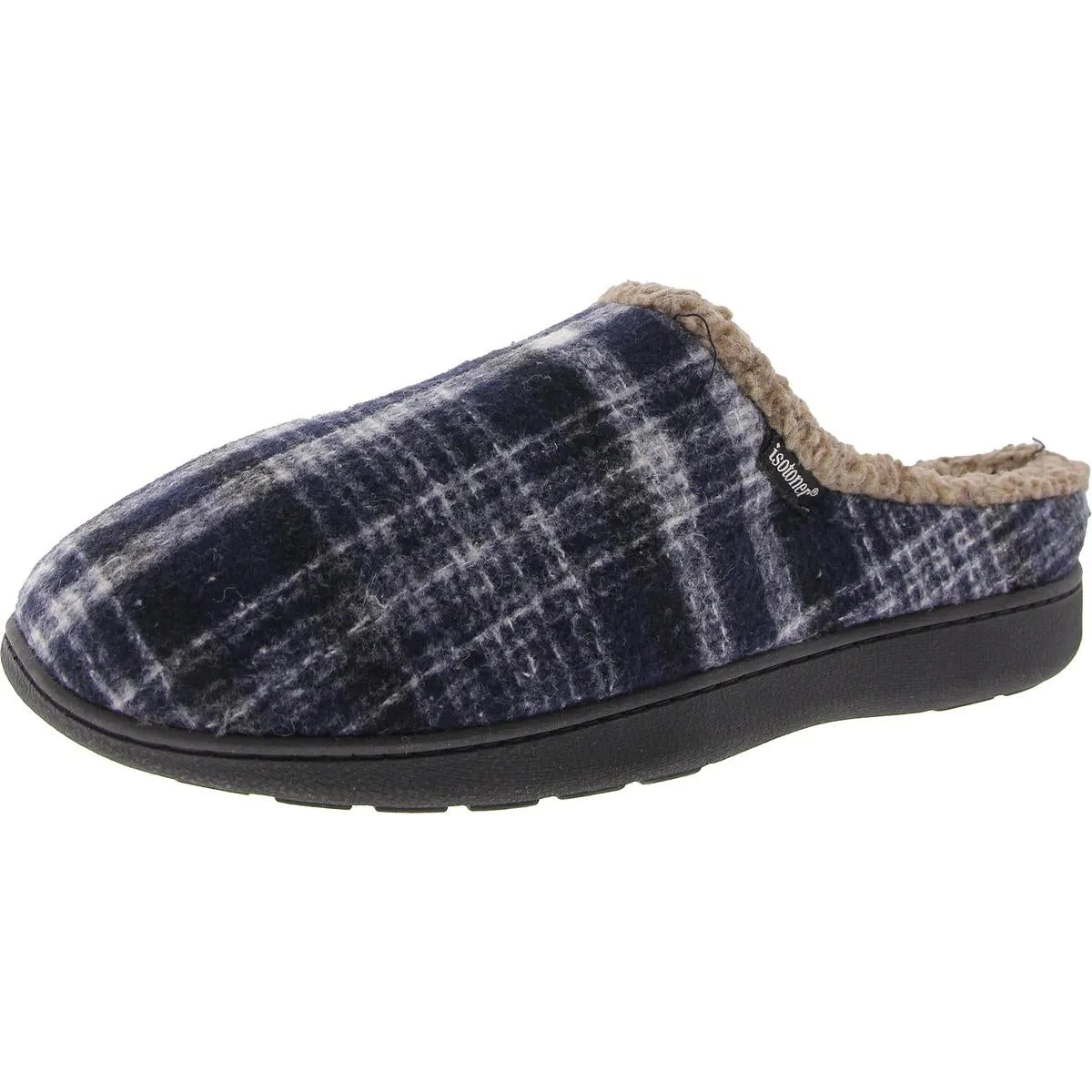 Isotoner Womens BHFO Fur Lined Casual Loafer Slippers