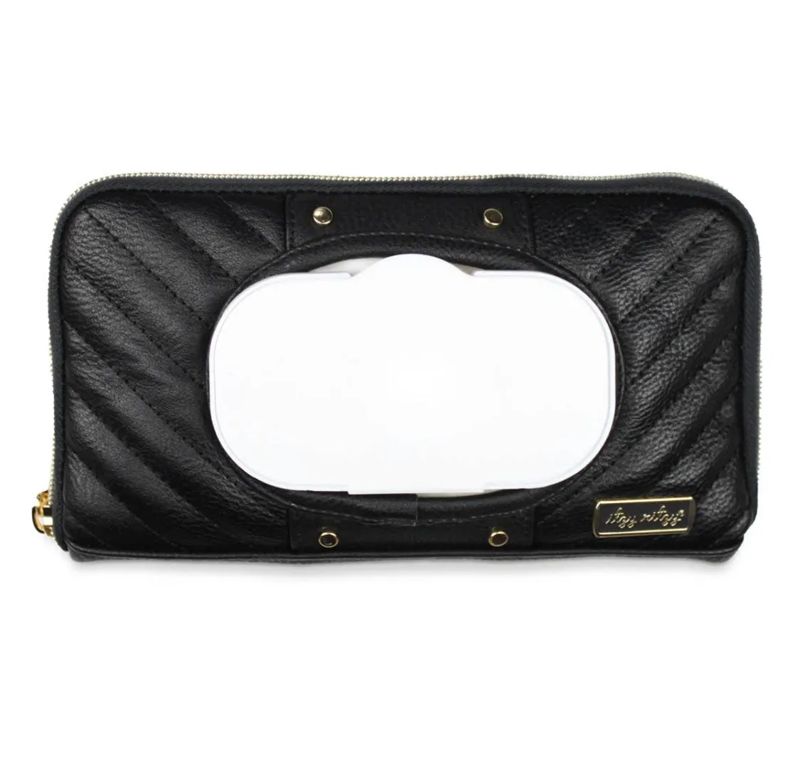 Itzy Ritzy Jetsetter Black Travel Wipes Case