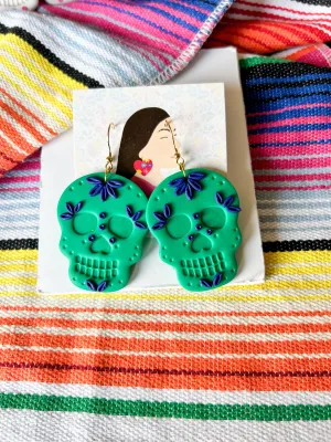 Jade and Navy Large Skull