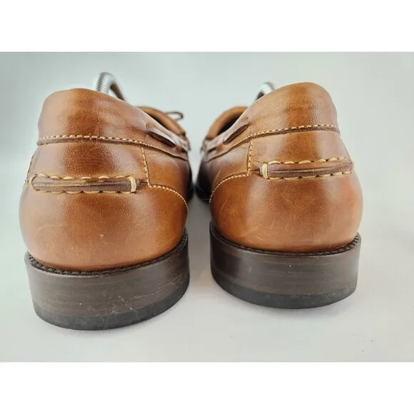 Johnston &amp; Murphy Brown Tassel Fringe Leather Loafer Dress Shoes Men's US 12 M