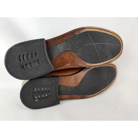 Johnston &amp; Murphy Brown Tassel Fringe Leather Loafer Dress Shoes Men's US 12 M