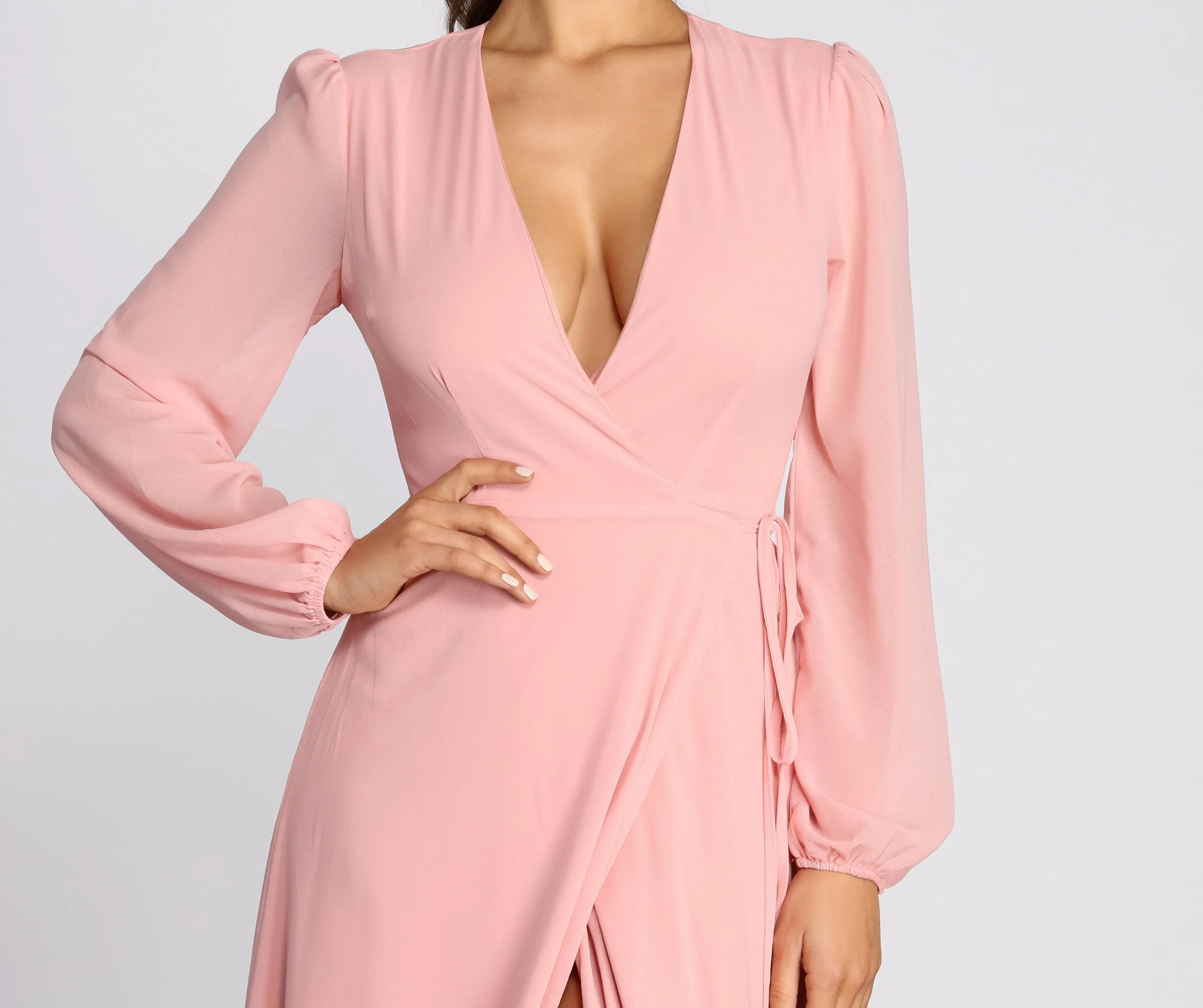 Jordan Chiffon Stylish Wrap Dress