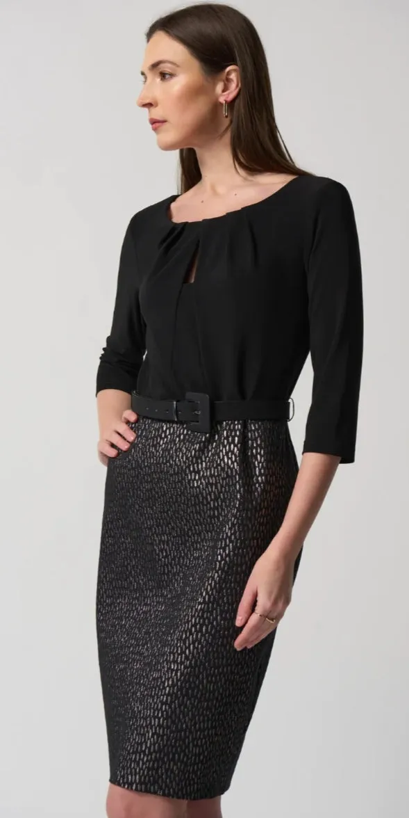 Joseph Ribkoff metallic print dress