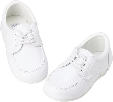 Josmo Baby Boys’ Dress Shoes – Casual Leatherette Derby Walking Shoes (Infant/Toddler)