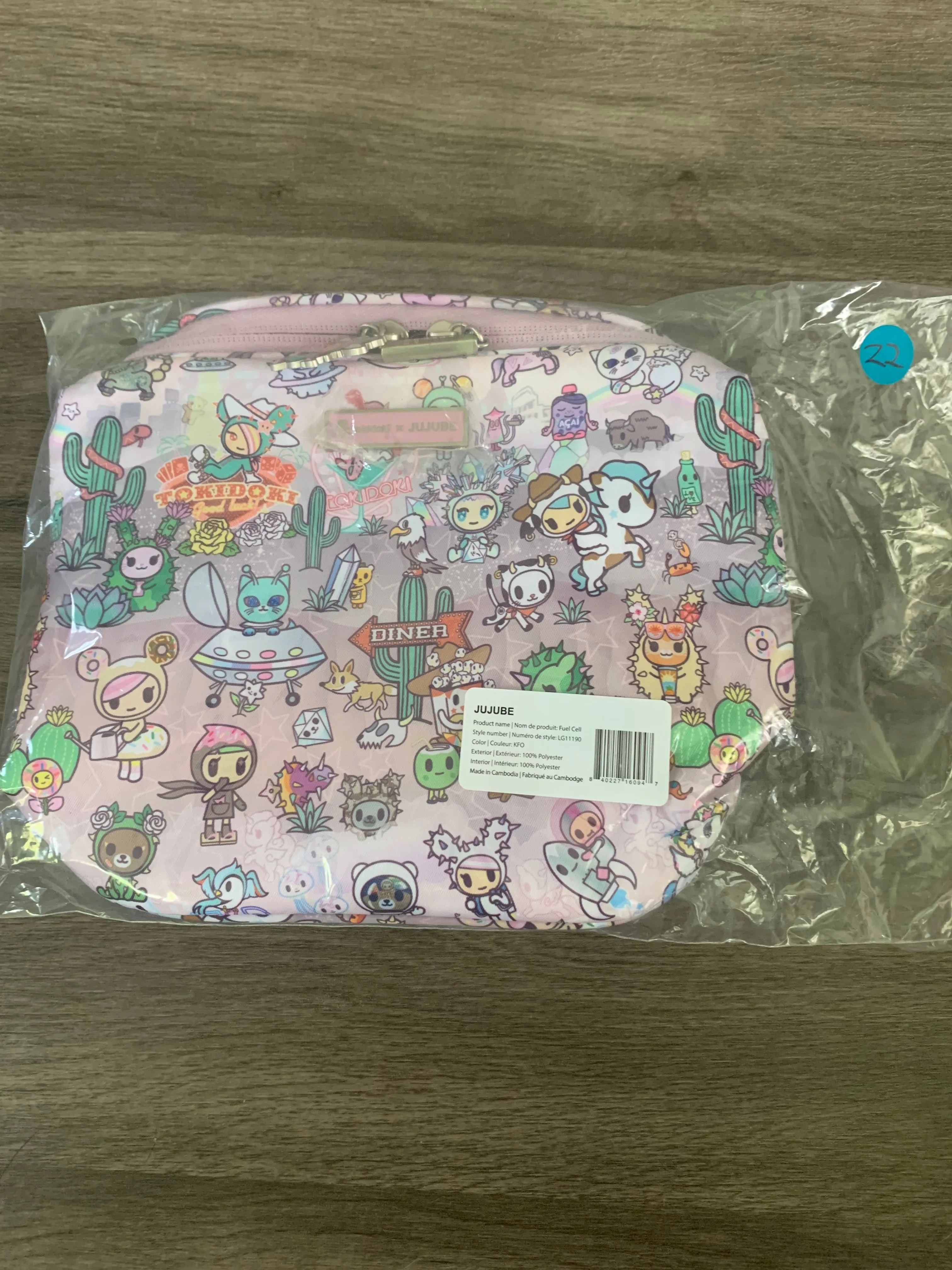 Jujube x Toki Doki  Insulated Lunch Bag Fuel Cell in Cosmic Desert