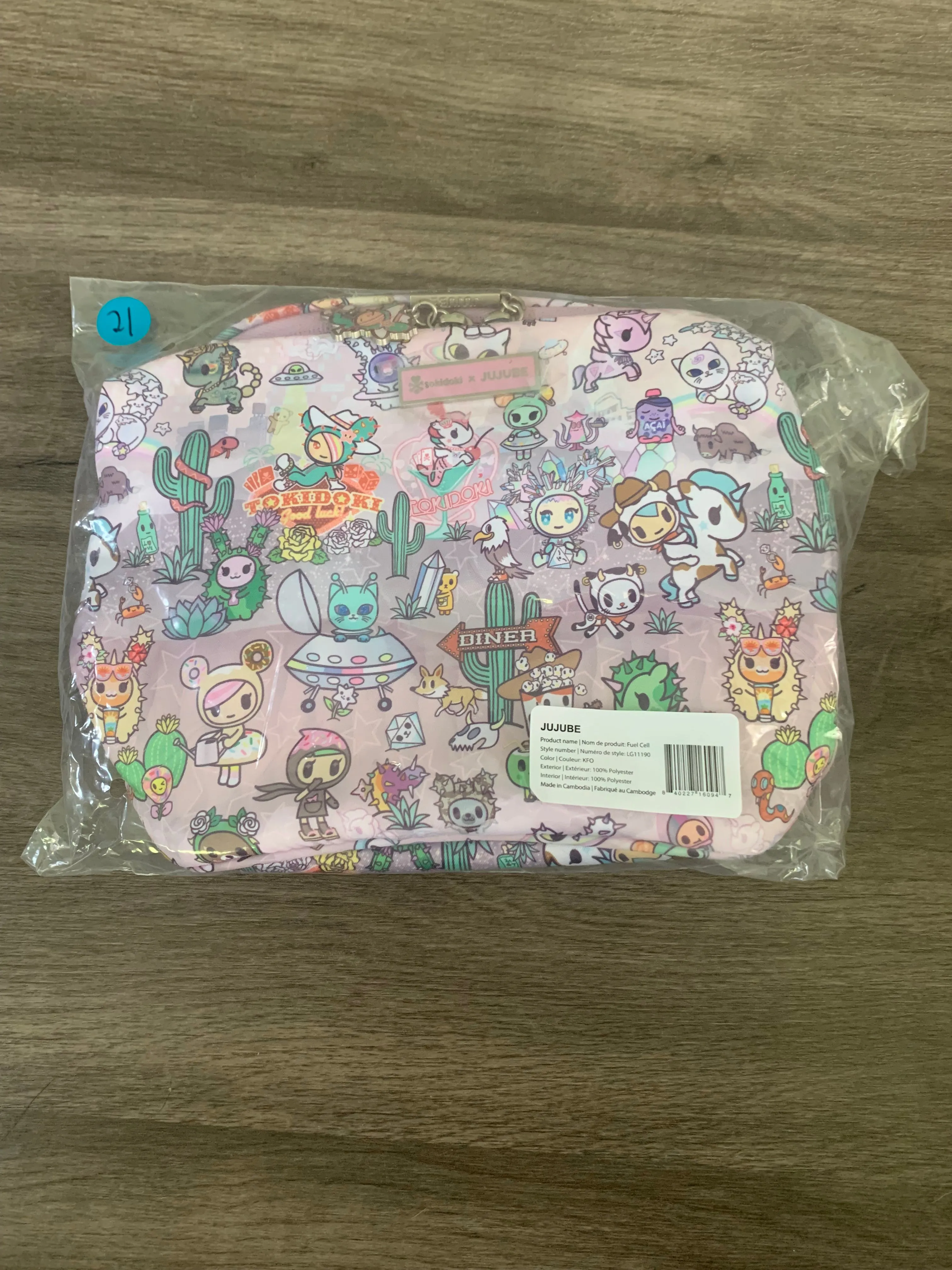 Jujube x Toki Doki  Insulated Lunch Bag Fuel Cell in Cosmic Desert