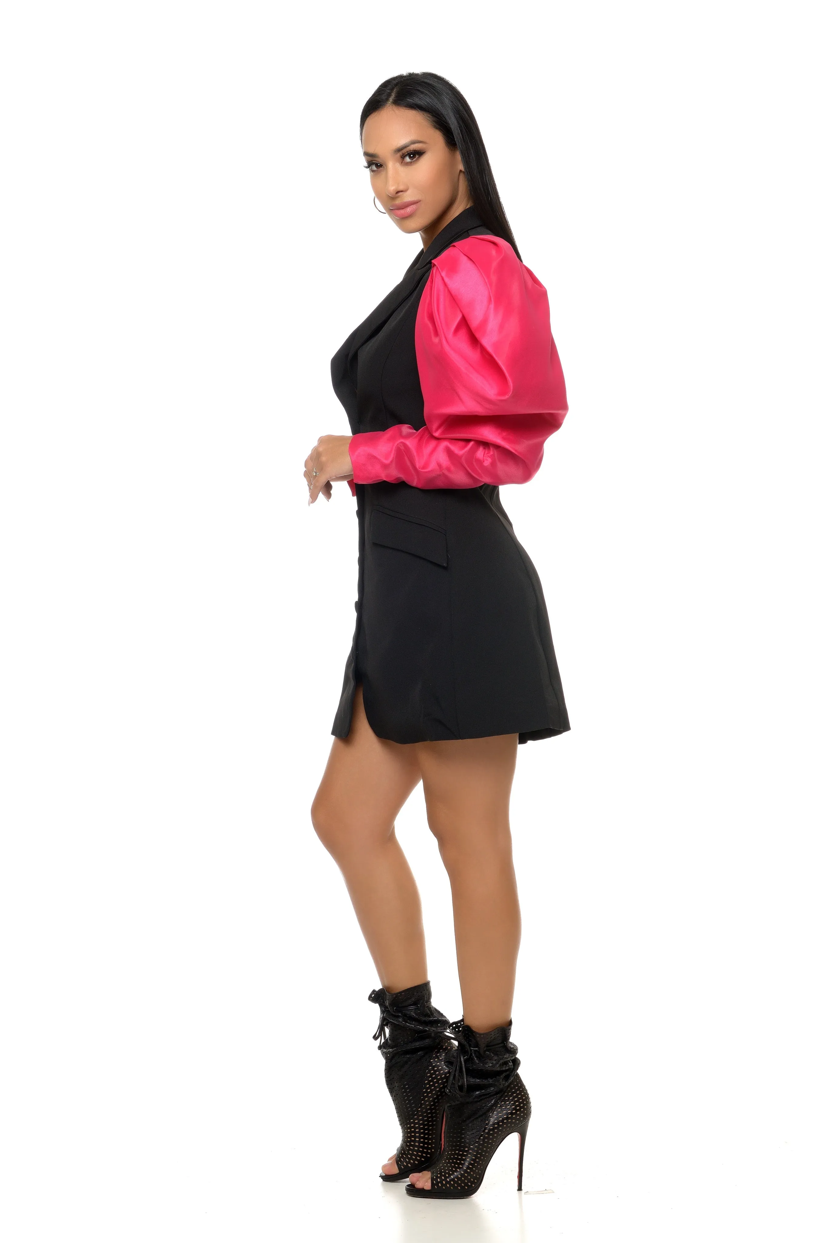 Kaylee Puff Sleeve Mini Dress