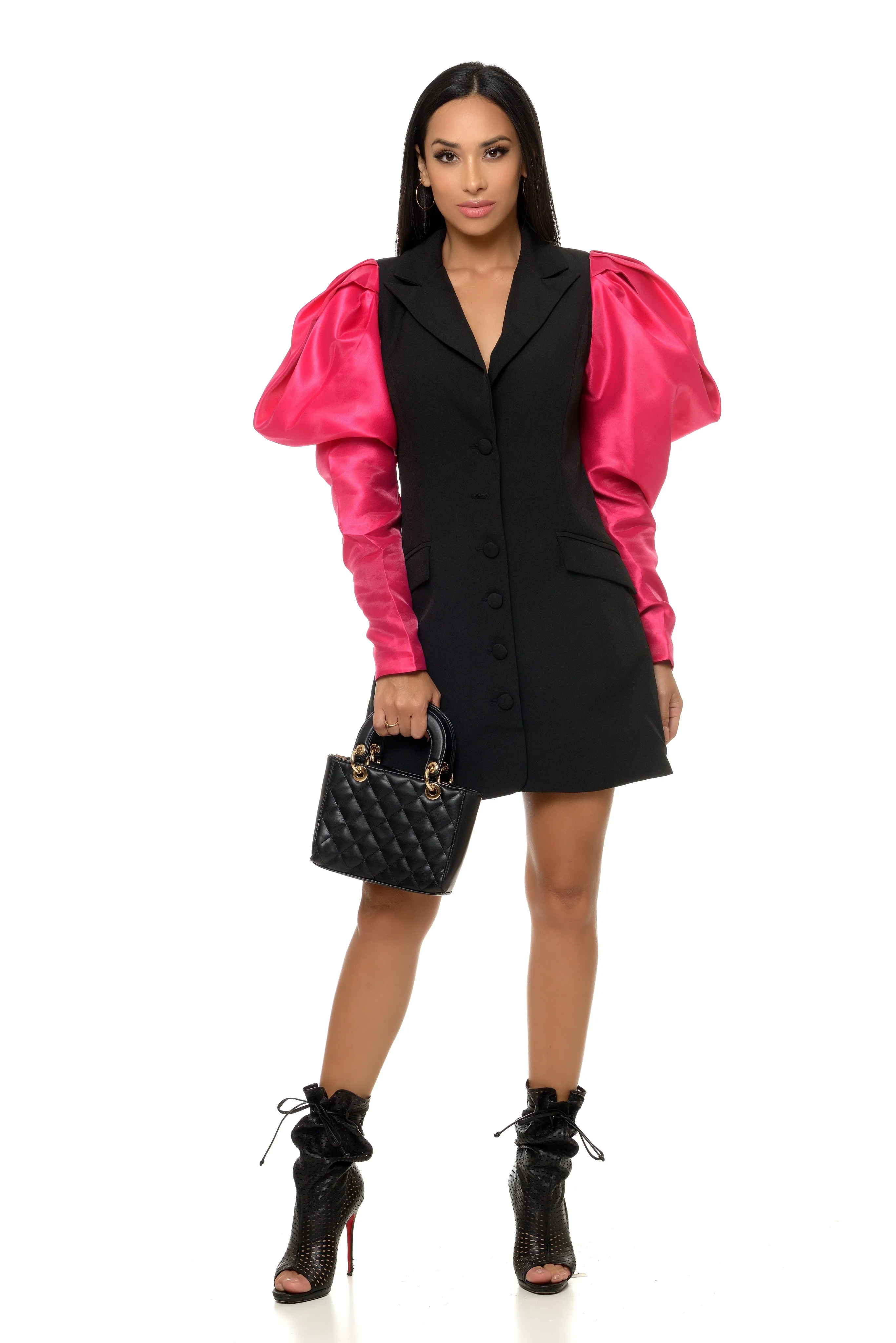 Kaylee Puff Sleeve Mini Dress
