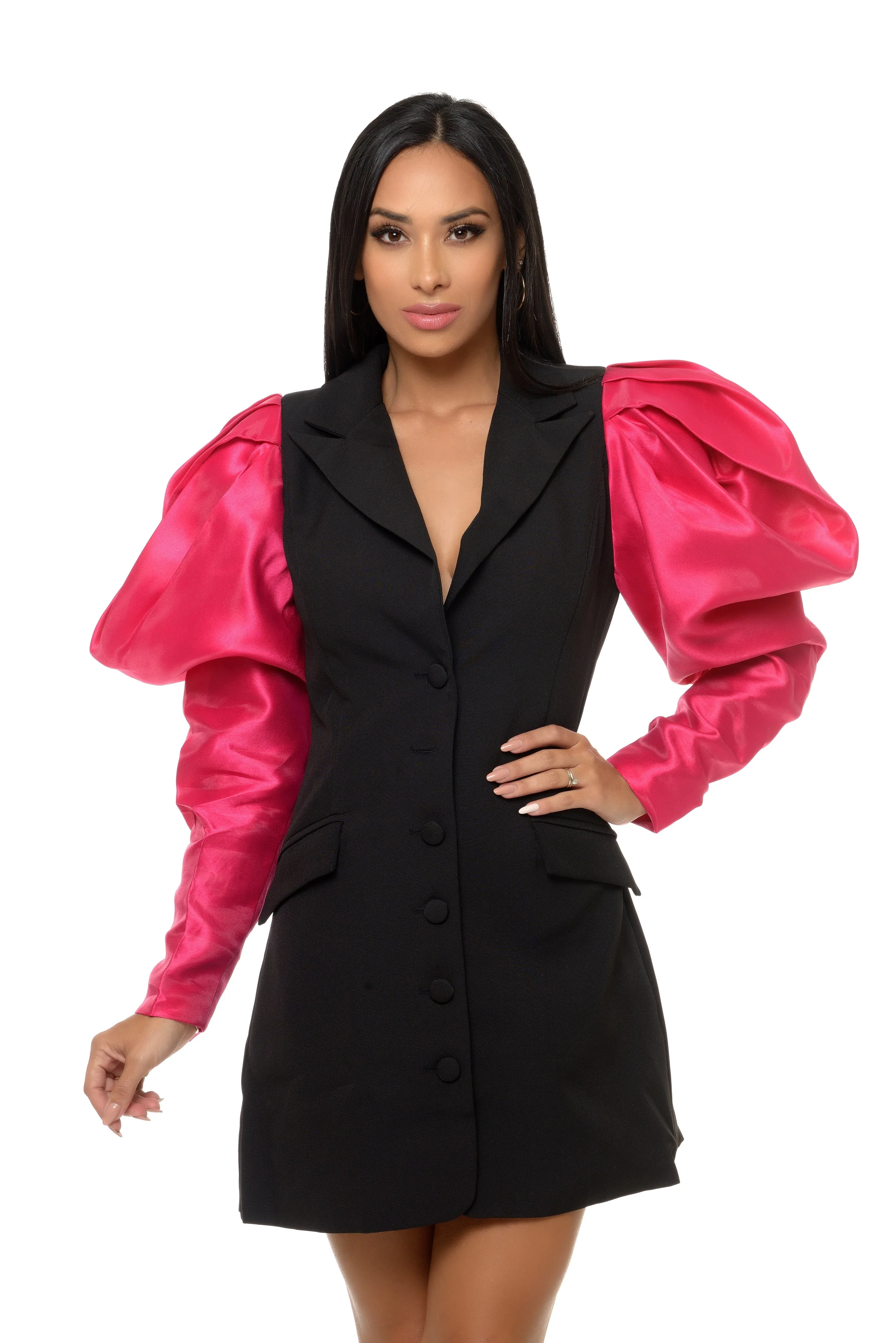Kaylee Puff Sleeve Mini Dress
