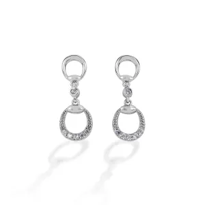 Kelly Herd Earrings Eggbutt Dangle - Sterling Silver