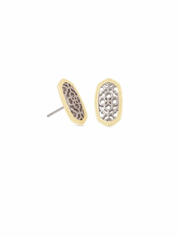 Kendra Scott: Ellie Earrings-Gold - Silver Filigree Mix
