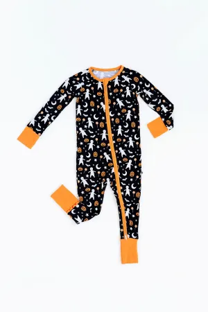 Kiki   Lulu Mummy I’m Afraid of the Dark Glow in the Dark Halloween Ghosts Convertible Romper Baby Footie