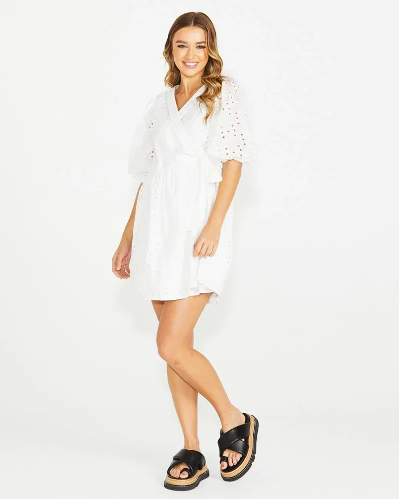 Kirby Ivory Wrap Dress