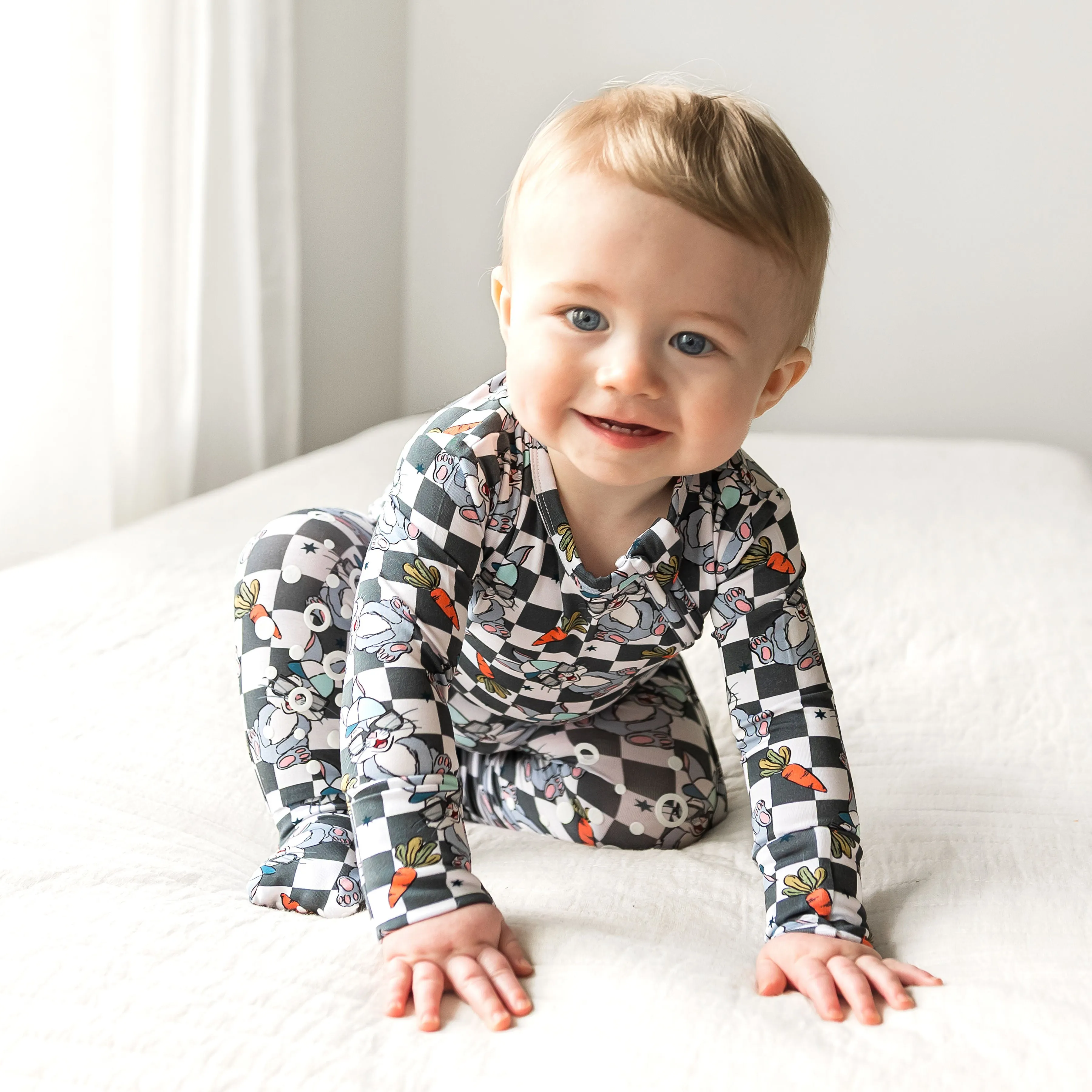 Knee-Grip Bunny Hop Dreams Convertible Footie
