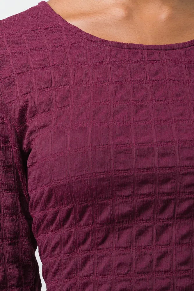 Knit Dress Burgundy