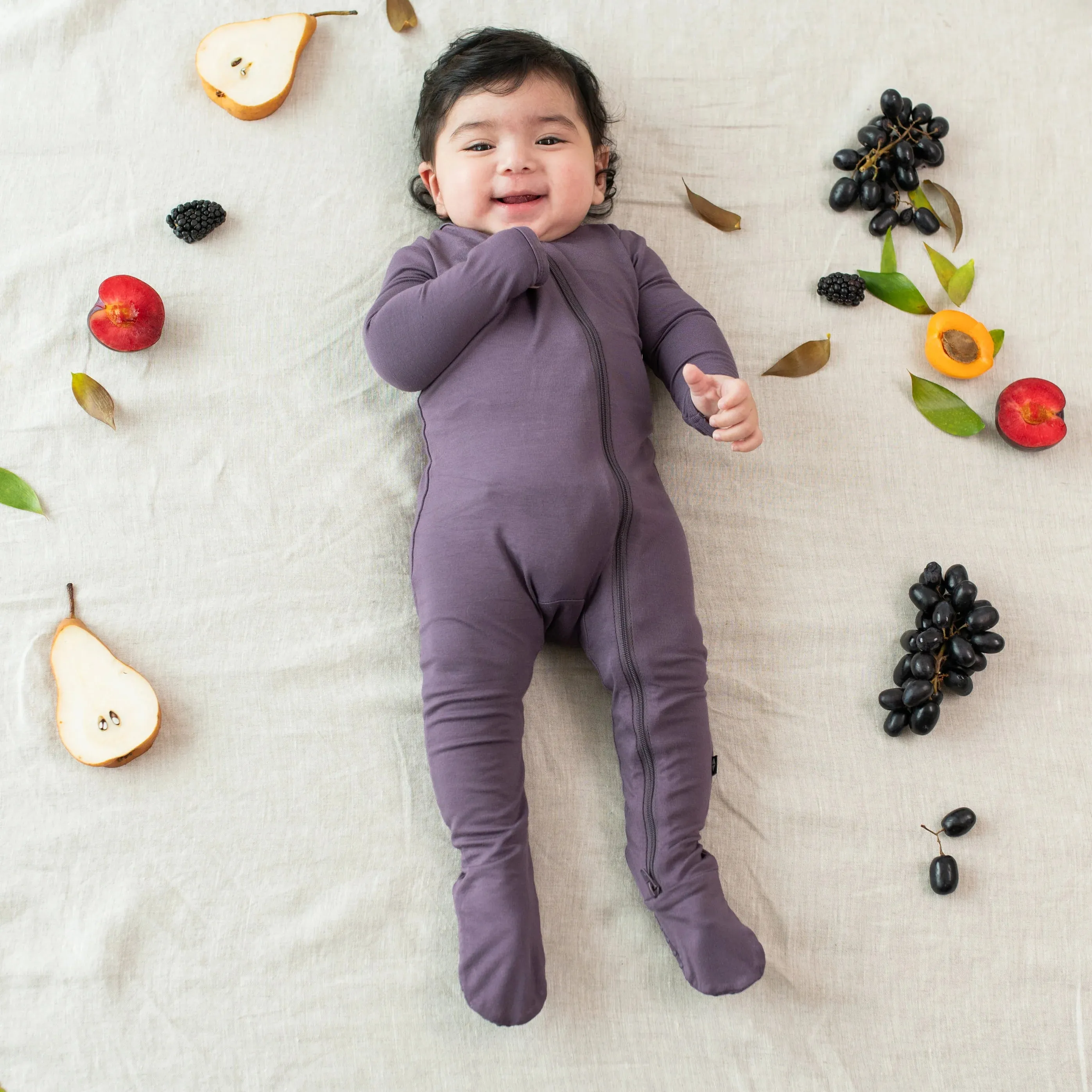 Kyte Baby - Zippered Footie - Currant