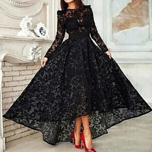 Lace Islamic Long Elegant Evening Gown
