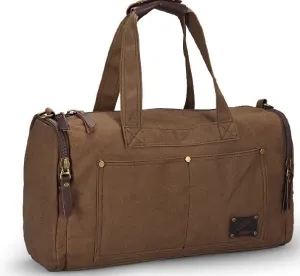 Large Capacity Canvas Travel Bag For Men Hand Luggage - Black/Coffee