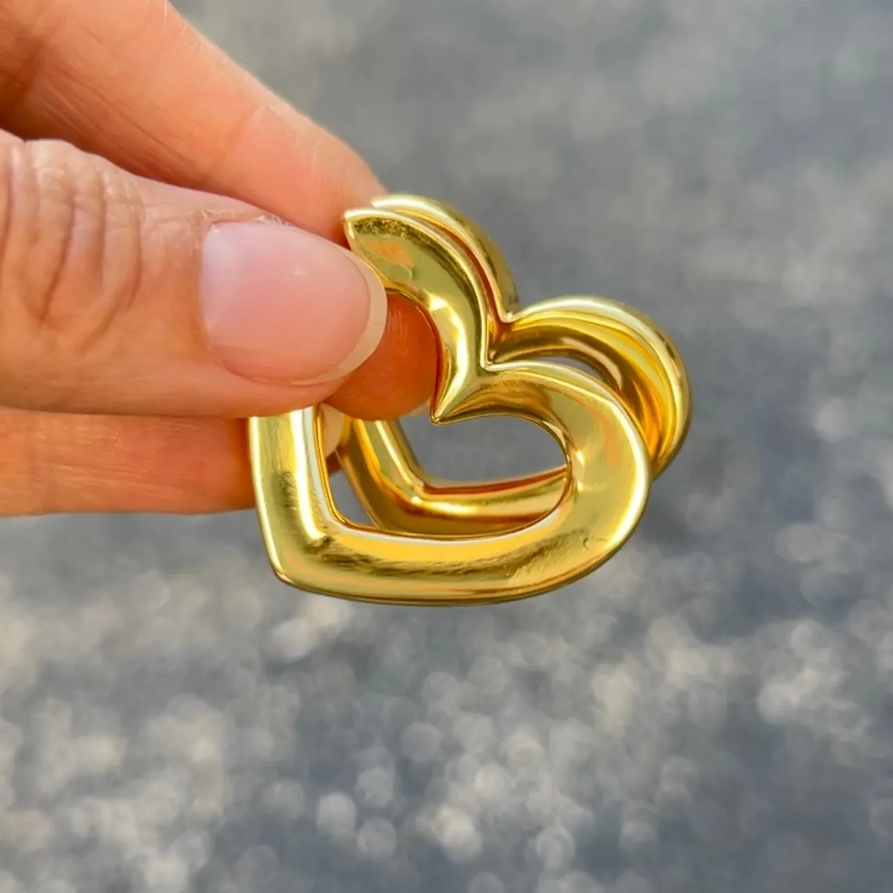 Large Heart Hoop Earring