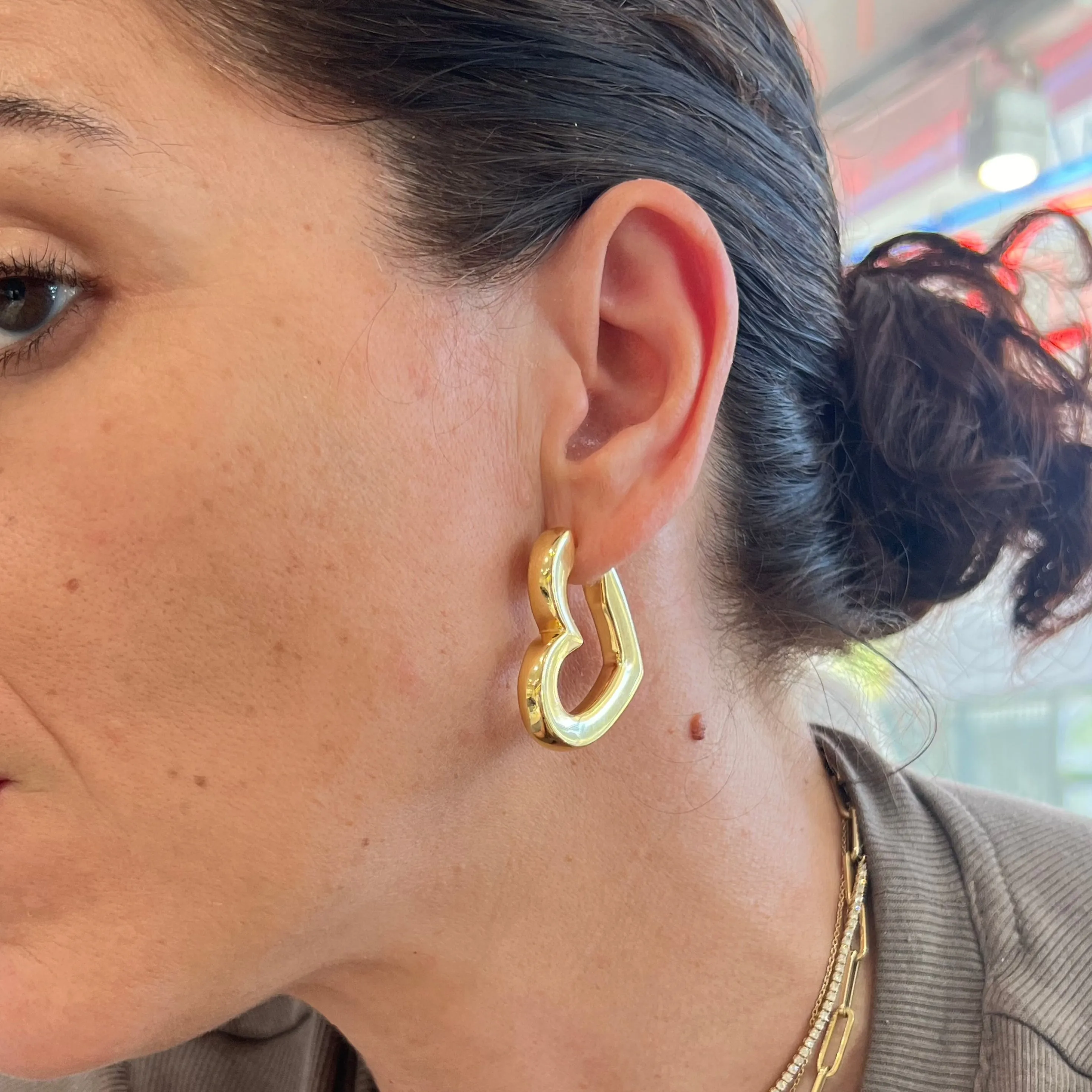 Large Heart Hoop Earring