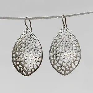 Large Lacy Leaf Earrings