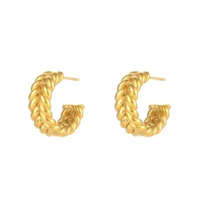 Leaf Hoop Earrings