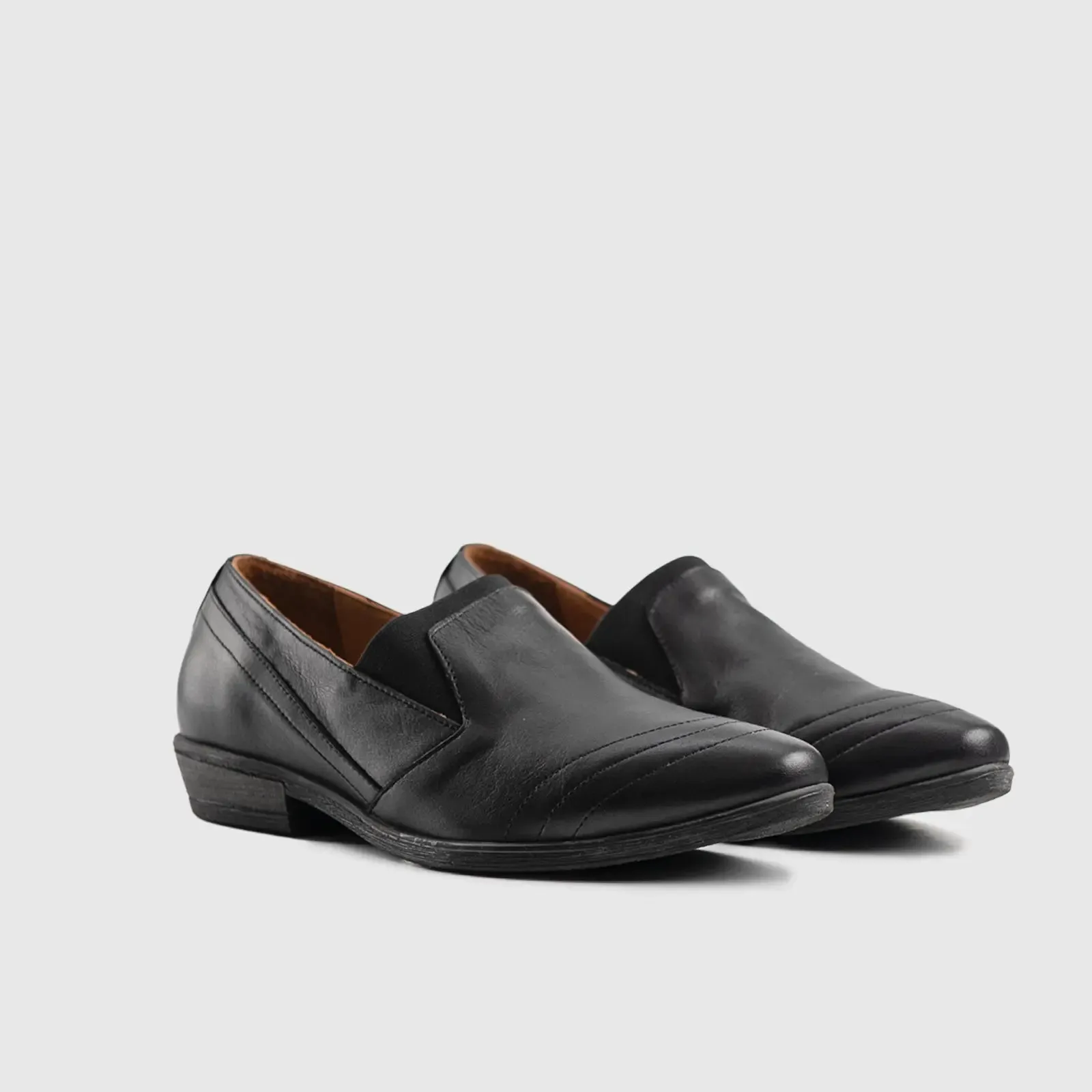 Leather Slip On Tassels 2895 Black