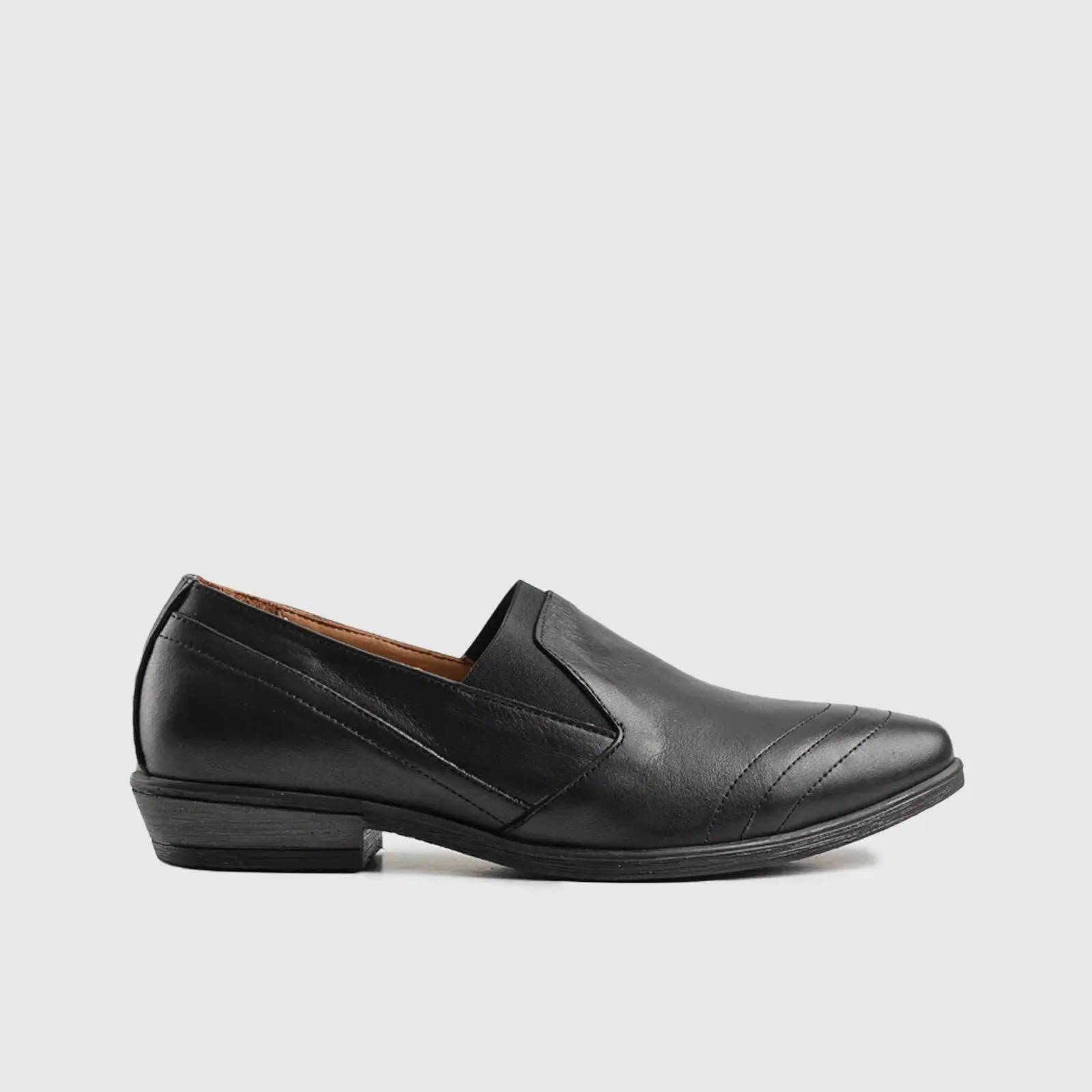 Leather Slip On Tassels 2895 Black
