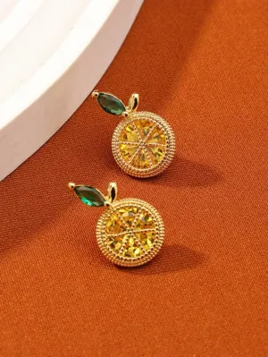 LEMON STUD EARRINGS- YELLOW GOLD