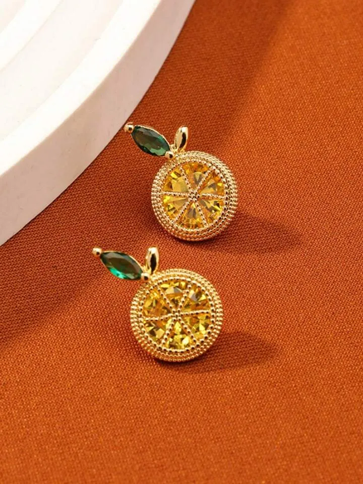 LEMON STUD EARRINGS- YELLOW GOLD