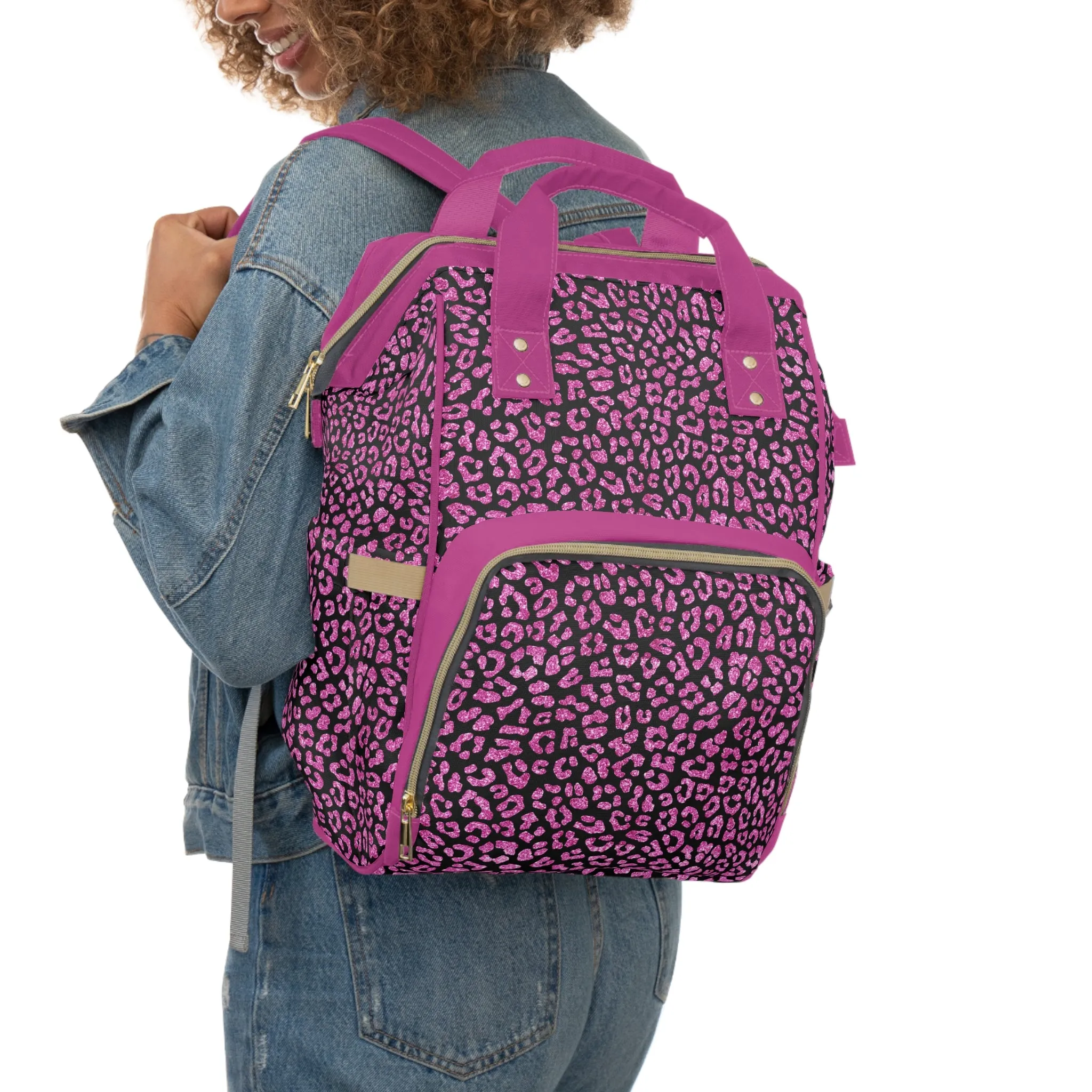 Leopard Print Diaper Backpack - Bold & Stylish Baby Bag with Trendy Leopard Patterns, Perfect for Adventurous Parents