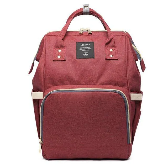LEQUEEN Diaper Bag Large Capacity Baby Travel Backpack