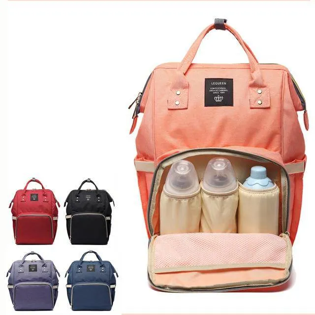 LEQUEEN Diaper Bag Large Capacity Baby Travel Backpack