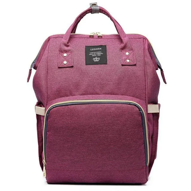 LEQUEEN Diaper Bag Large Capacity Baby Travel Backpack