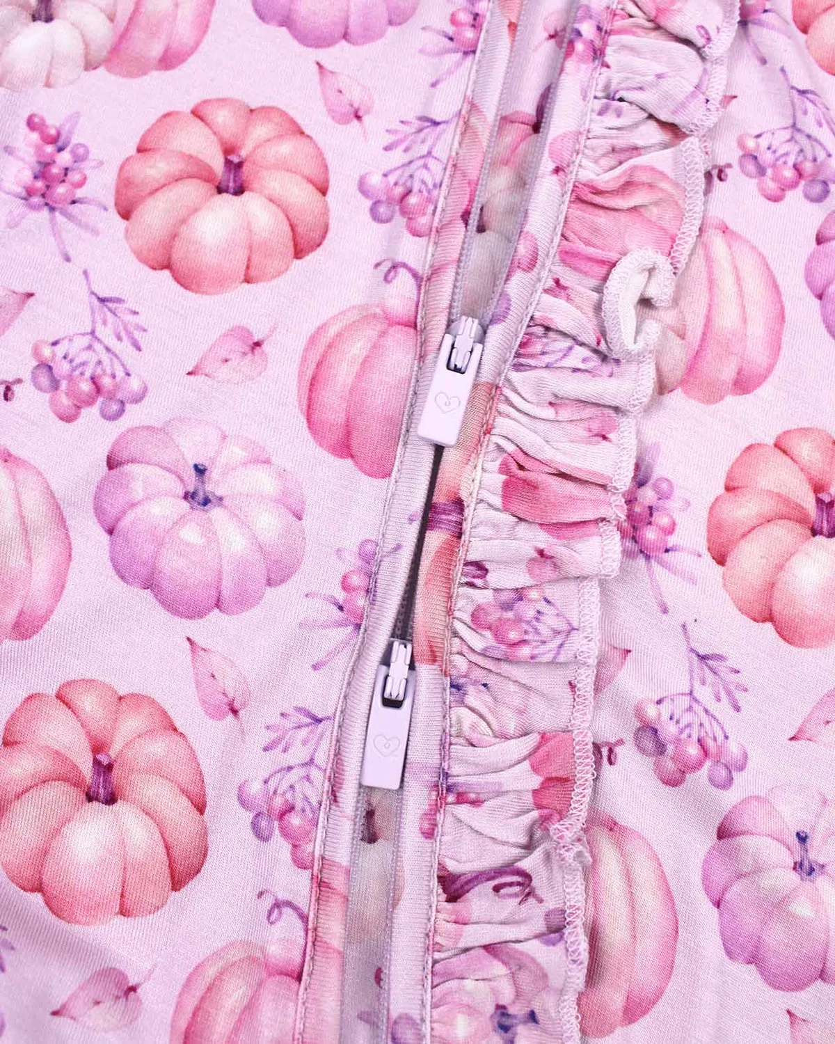 Lev Baby Autumn Pink Pumpkins ‘Poppy’™: The Convertible Romper