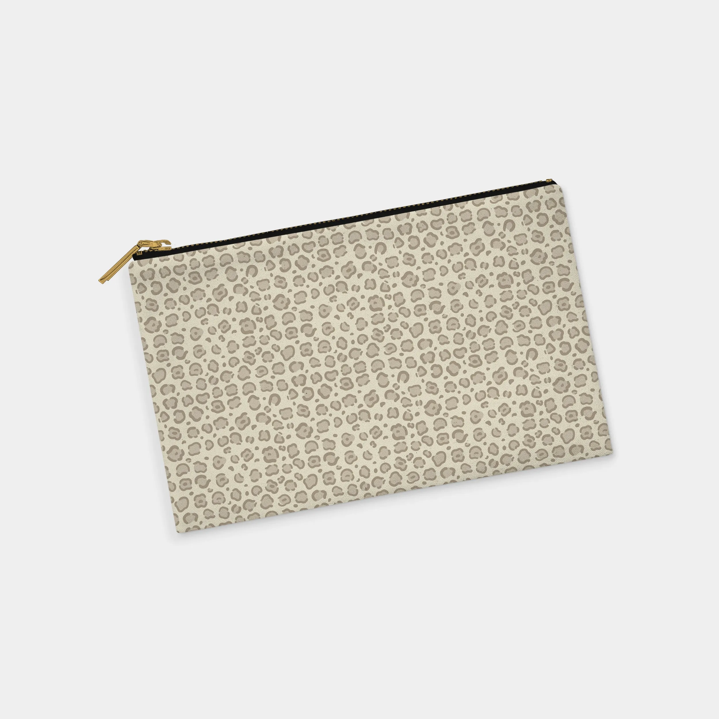 Light Leopard Print Personalized Zipper Pouch
