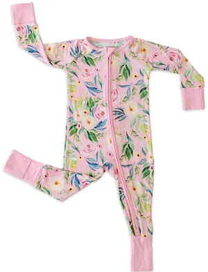 Little Sleepies Alexandra Floral Convertible Romper/Sleeper