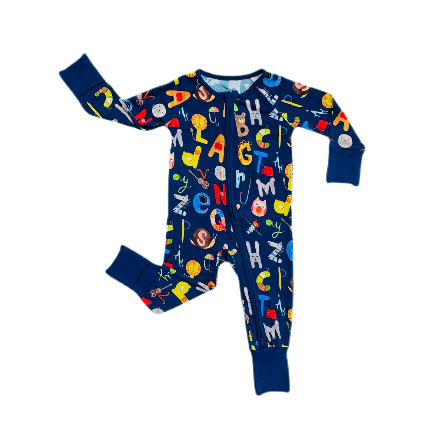Little Sleepies Alphabet Friends Convertible Romper/Sleeper