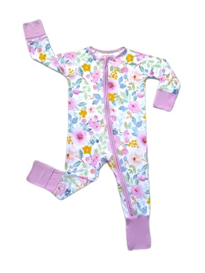 Little Sleepies Bella Blooms Convertible Romper/Sleeper