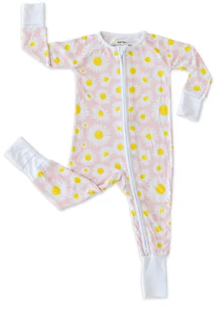 Little Sleepies Daisies Convertible Romper/Sleeper