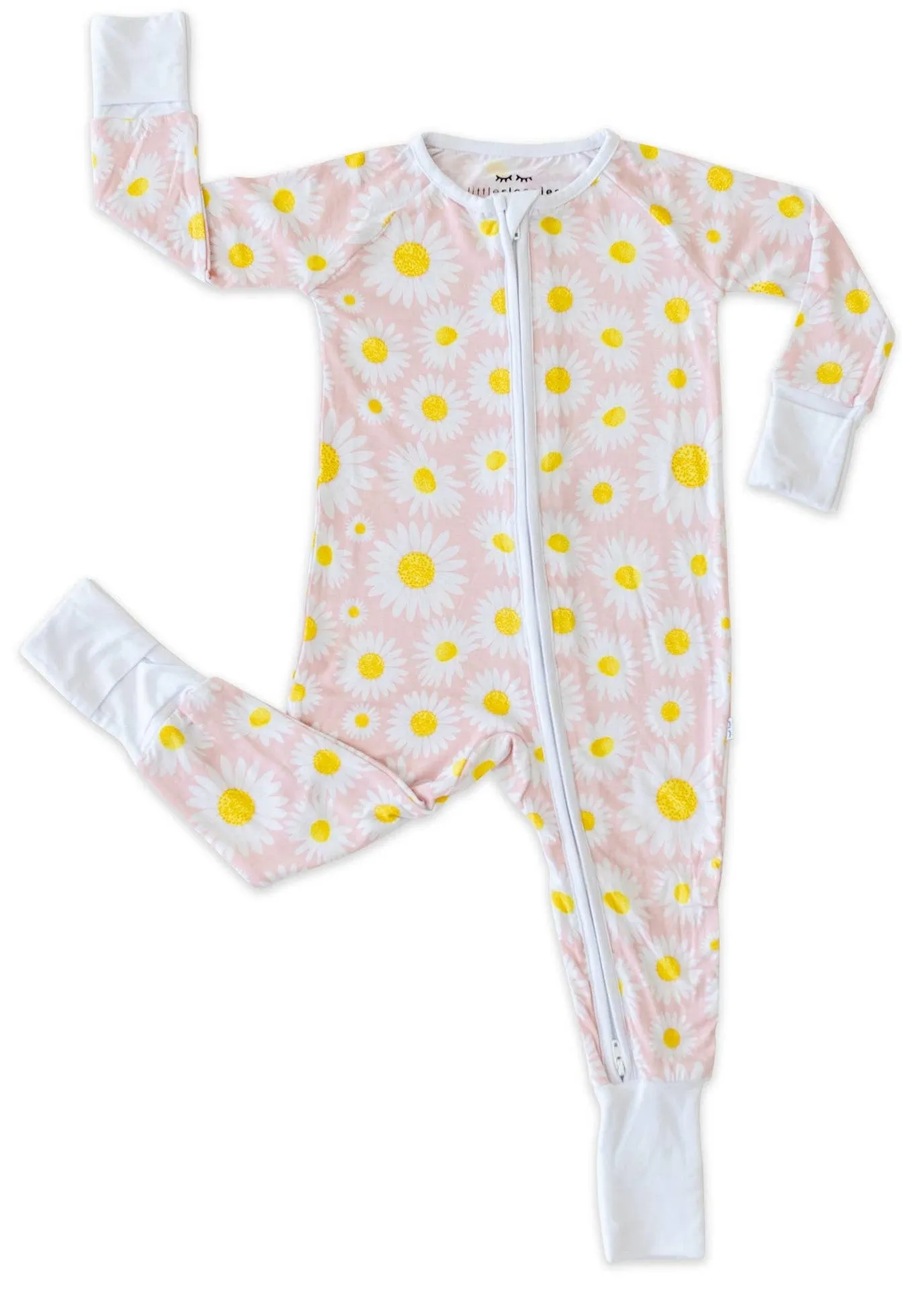 Little Sleepies Daisies Convertible Romper/Sleeper