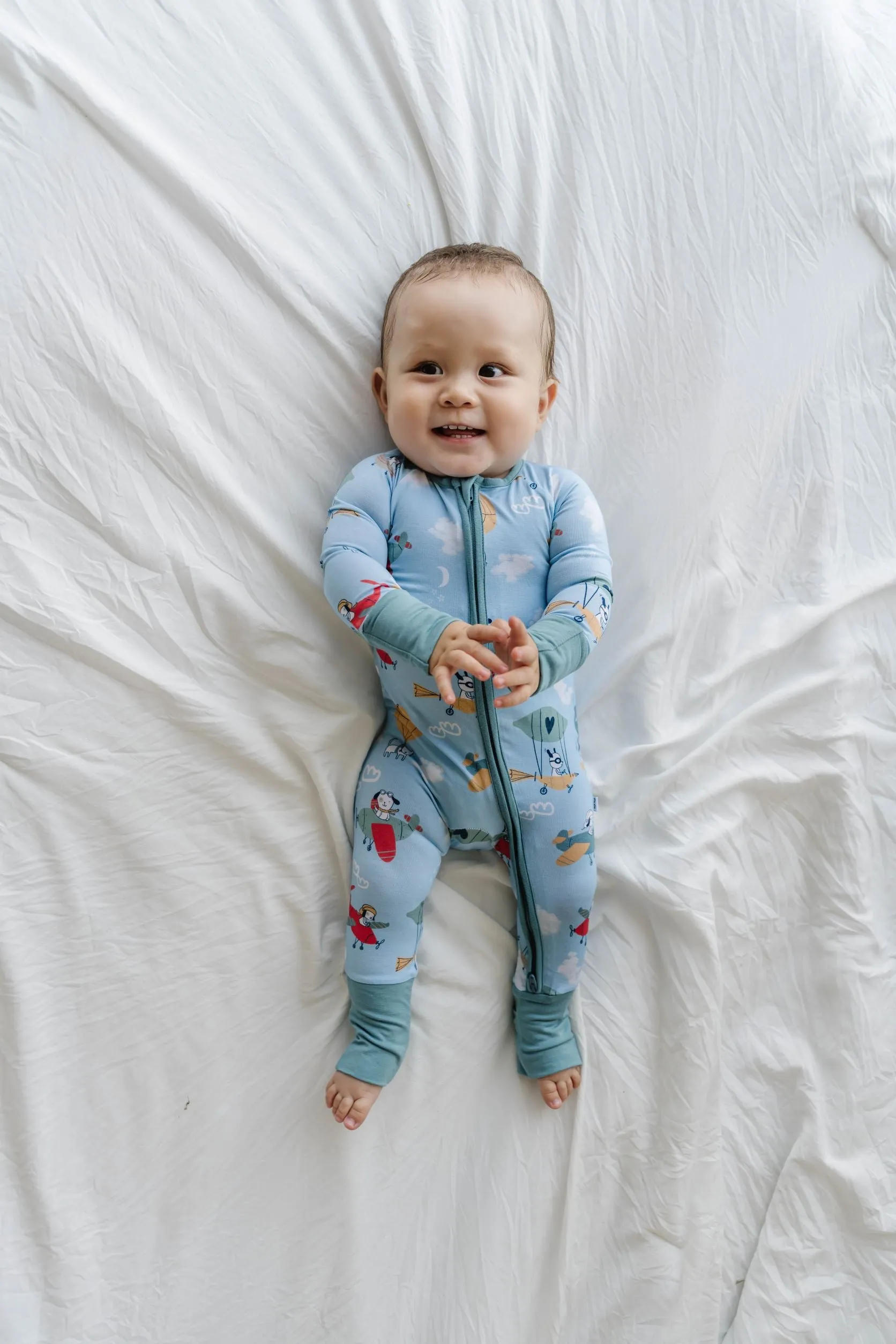 Little Sleepies Fly Away With Me Convertible Romper/Sleeper