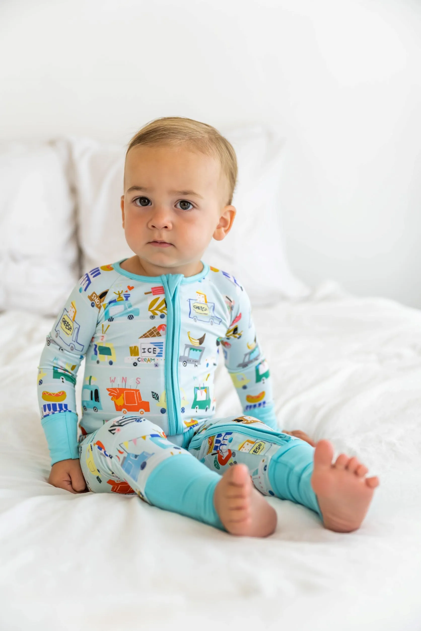 Little Sleepies Food Trucks Convertible Romper/Sleeper