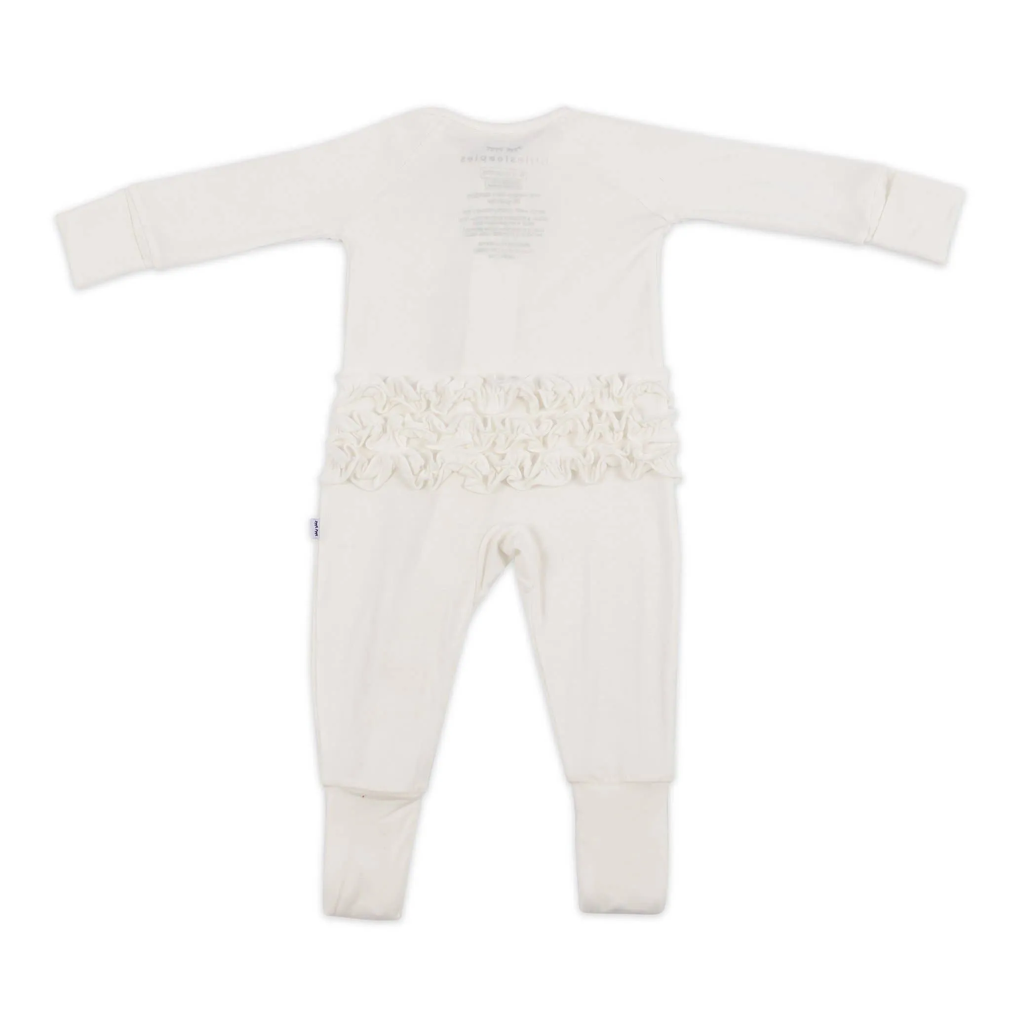 Little Sleepies Pearl w/Ruffles Convertible Romper/Sleeper